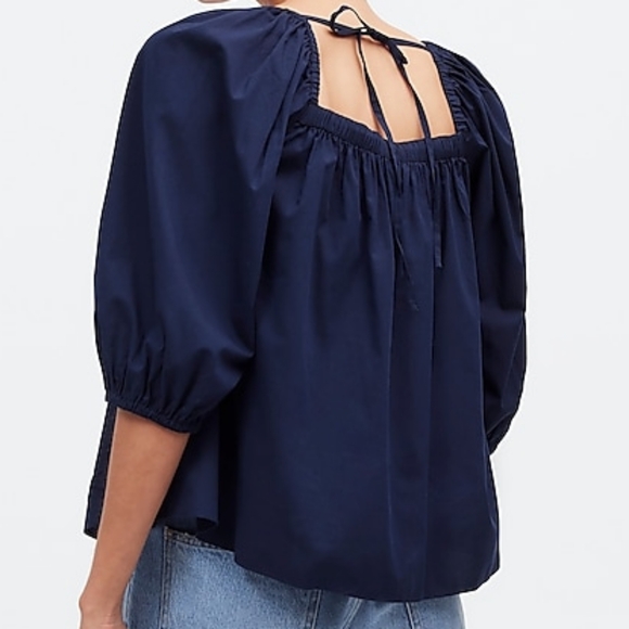 Madewell Puff-Sleeve Babydoll Top size 12 NWT - Picture 3 of 3